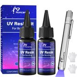 Kit De Resina Uv Honcaring De Secagem Rápida 60 Ml Com Luz De Caneta Uv