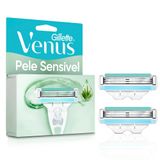 Carga Para Aparelho De Depilar Gillette Venus Pele Sensível Refil 2 Unidades