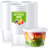Deli Containers Neebake 500 Ml Com Tampas, Conjunto De 60 Unidades, Para Micro-ondas