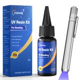 Kit De Resina Uv Osbang Curing &amp; Bonding 30g Transparente Com Luz