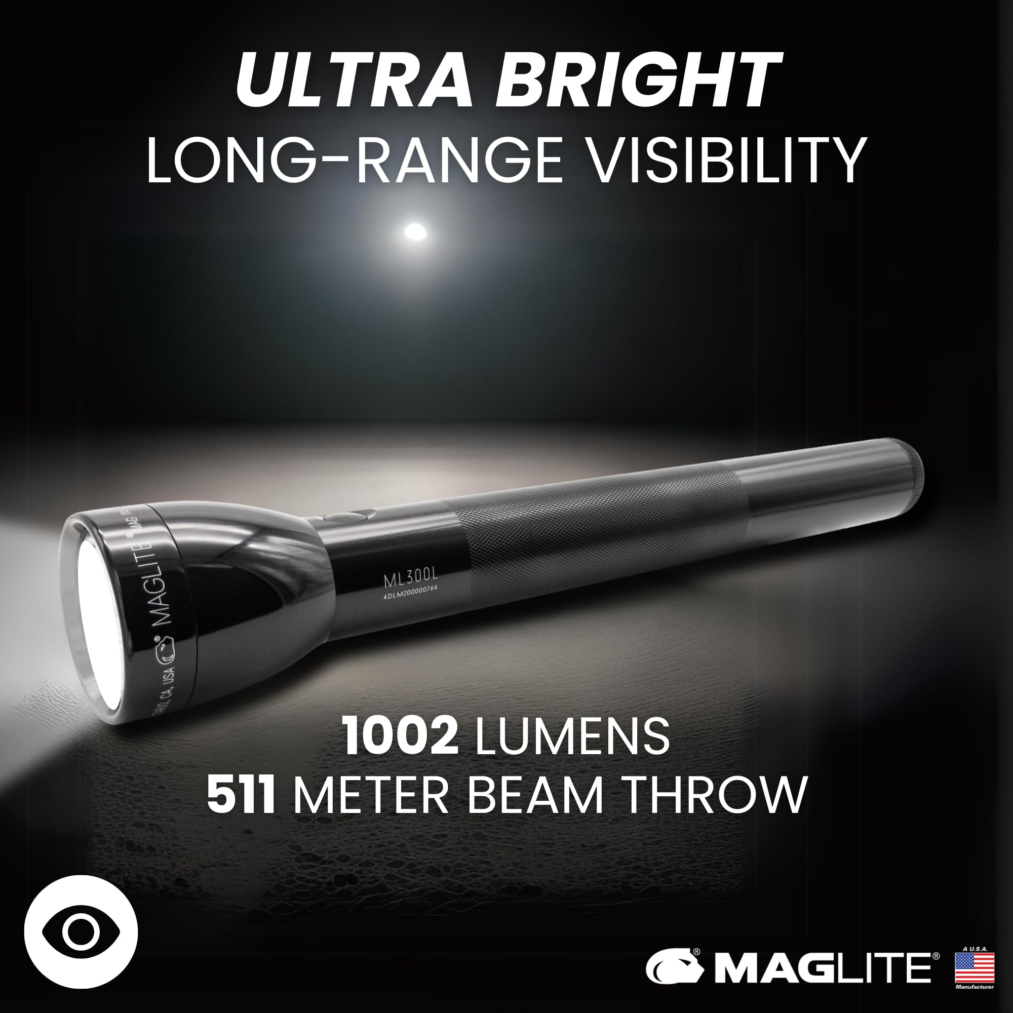 Lanterna Maglite Ml300l 4d Led 1002 Lúmens Resistente À Água