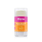 Bastão Protetor Solar Facial Ricca Fps 60 Efeito Matte E Toque Seco 20g