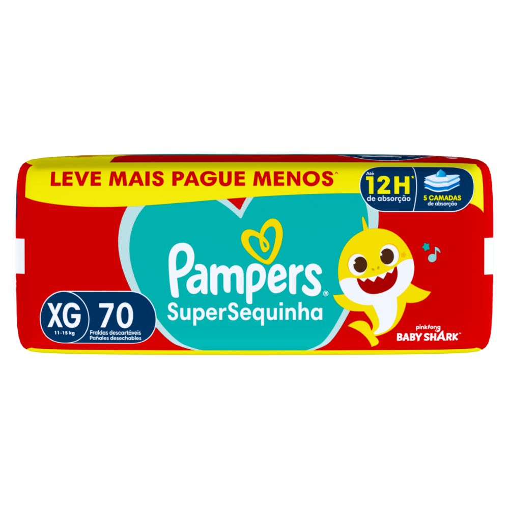 Fralda Pampers Super Sequinha Xg 70 Unidades - Carrefour