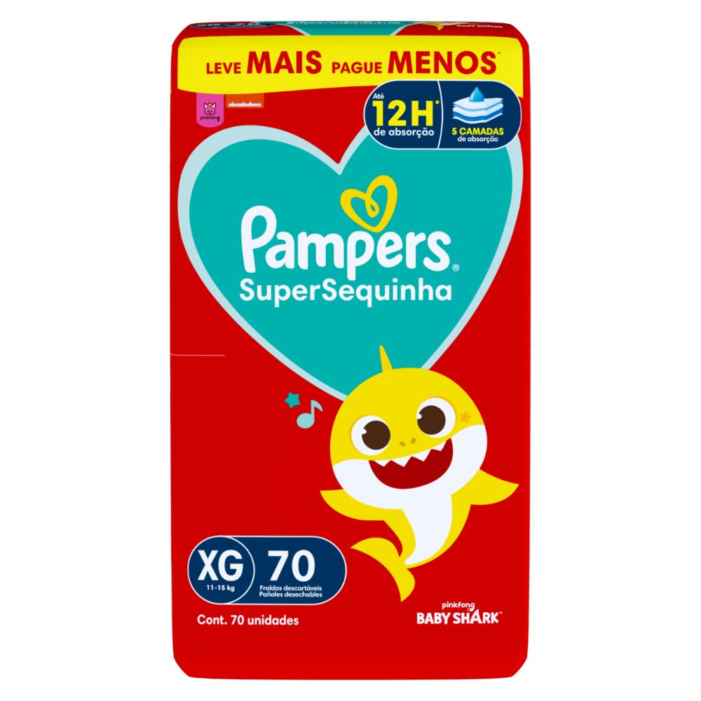 pampers1様 Fralda Pampers Super Sequinha Xg 70 Unidades - Carrefour