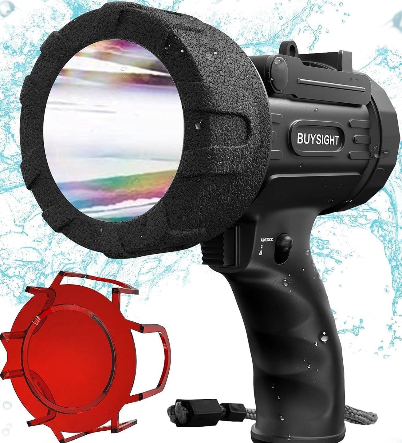 Lanterna Spotlight Buysight Recarregável De 200.000 Lúmens