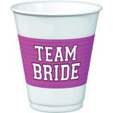 Copos De Plástico Amscan Team Bride Wedding White Pink 473ml X25
