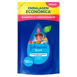 Shampoo E Condicionador Johnson&#39;s Kids 2 Em 1 Refil 180ml