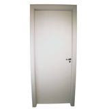 Kit Porta De Madeira Completa 213x74cm Batente 12cm Lado Esquerdo Cinza Tx