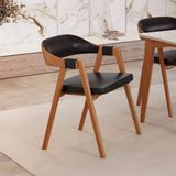 Cadeira Para Mesa De Jantar Encosto Curvo Gaia Preto