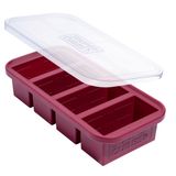 Freezer Molds Souper Cubes 250 Ml De Silicone Com Tampa De Cranberry