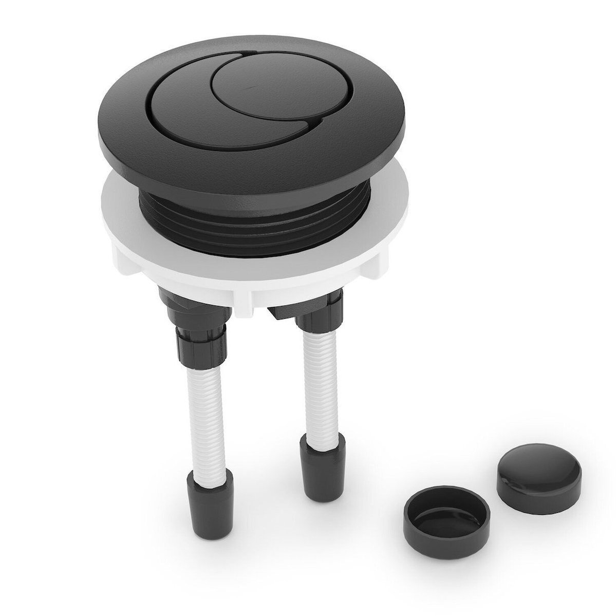 Botão De Acionamento Duplo Com Capa Para Fixação Roca Matte Black