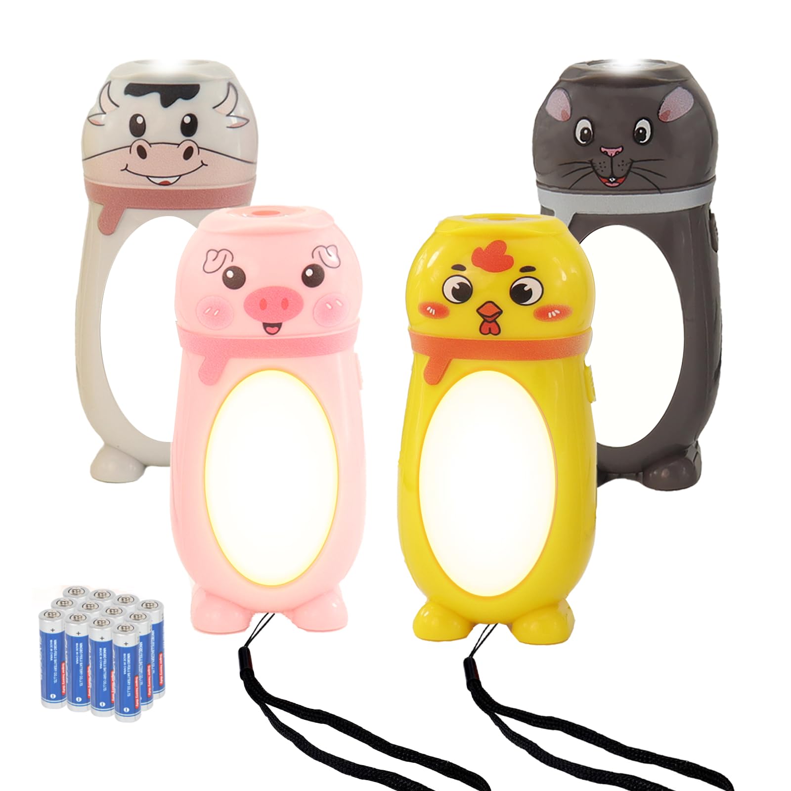 Lanterna Hilngav, Pacote Com 4, Mini Led Pequena Para Crianças Com Baterias