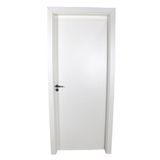 Kit Porta De Madeira Completa 213x84cm Batente 12cm Lado Esquerda Branco