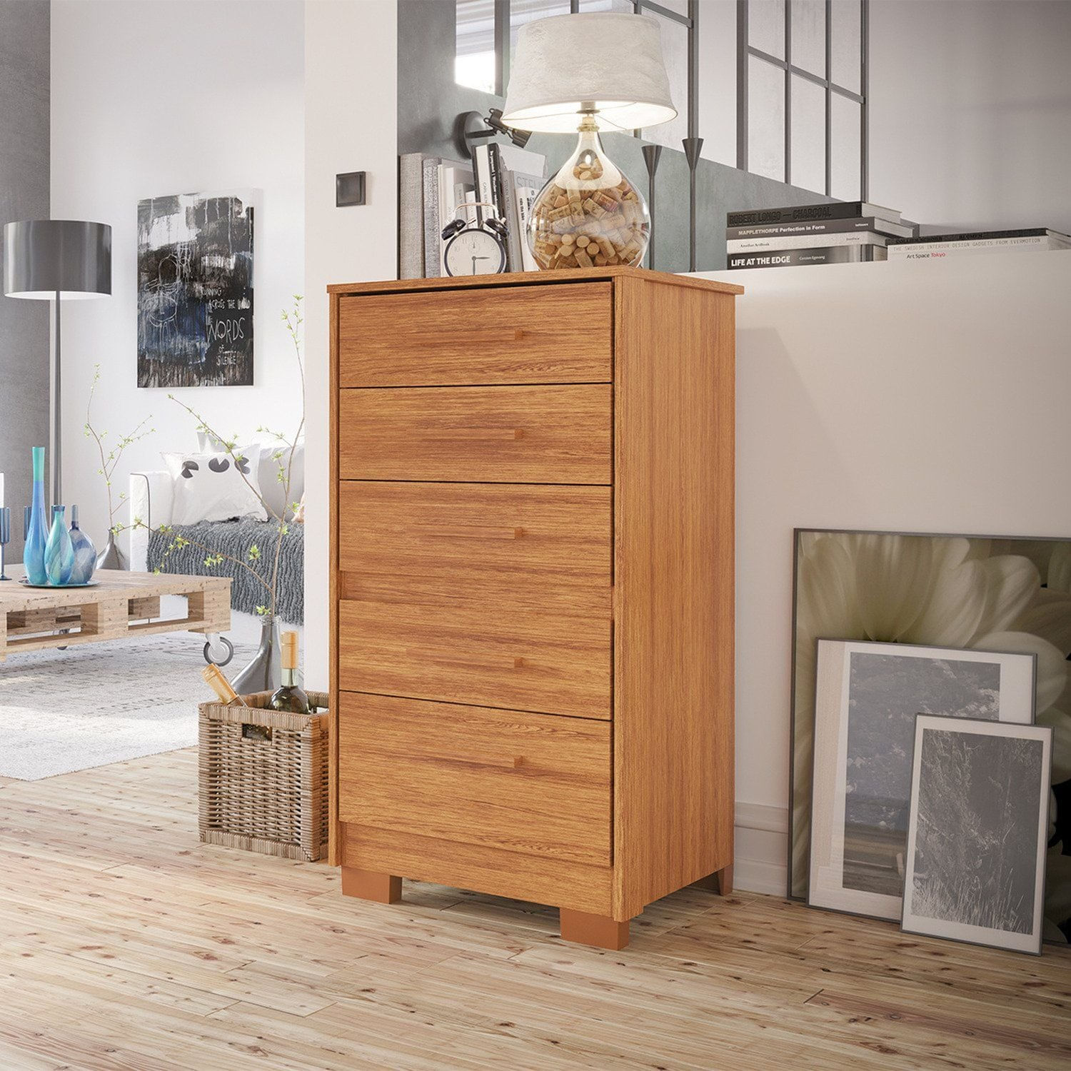 Cômoda 5 Gavetas 55cm X 46,5cm Primacy Freijó