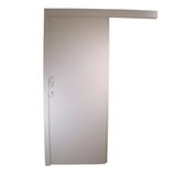 Kit Porta De Madeira De Correr Completa 213x60cm Batente 16cm Cinza Tx