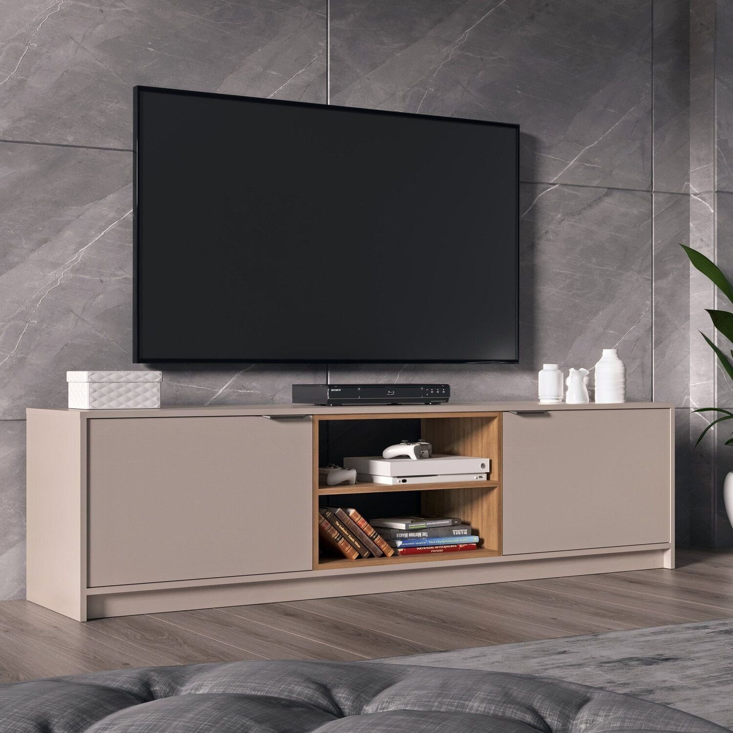 Rack Para Tv 60 Polegadas 180x48 Cm Fumê/montana