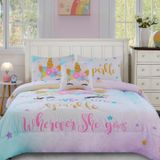 Conjunto De Roupa De Cama Cokouchyi Twin Size, Edredom De 6 Peças Para Meninas