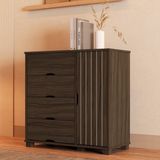 Comoda Bela Com 1 Porta E 4 Gavetas 100% Mdf Chocolate