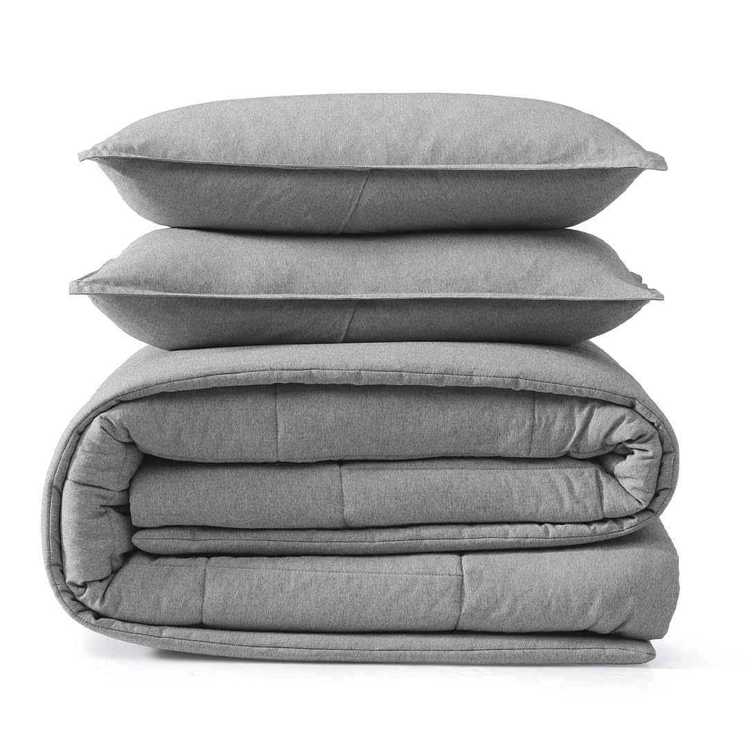 Conjunto De Edredom Ugg Leonora Lightweight Down Alt King Light Grey