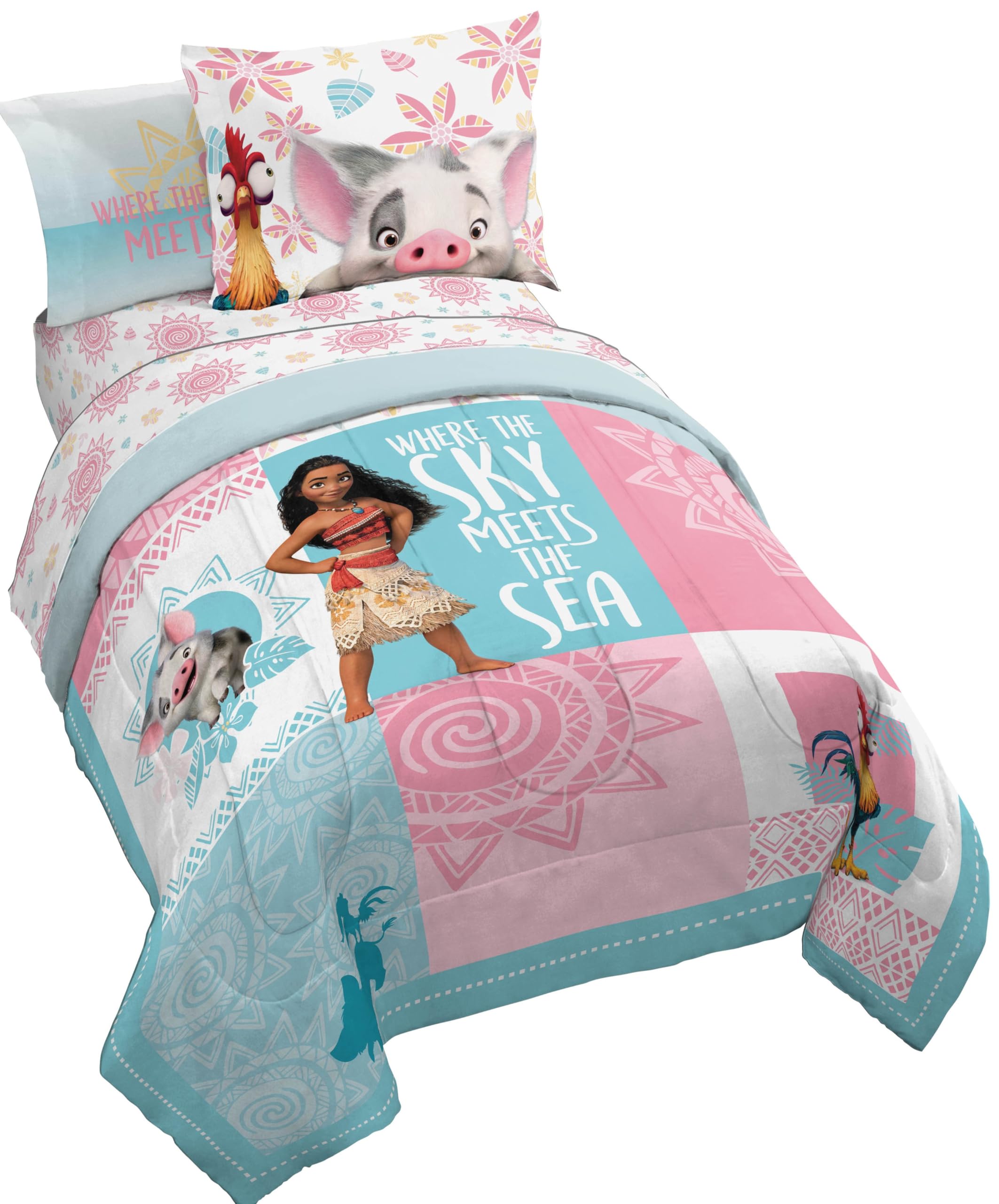 Conjunto De Edredom Jay Franco Disney Moana Completo De 7 Peças