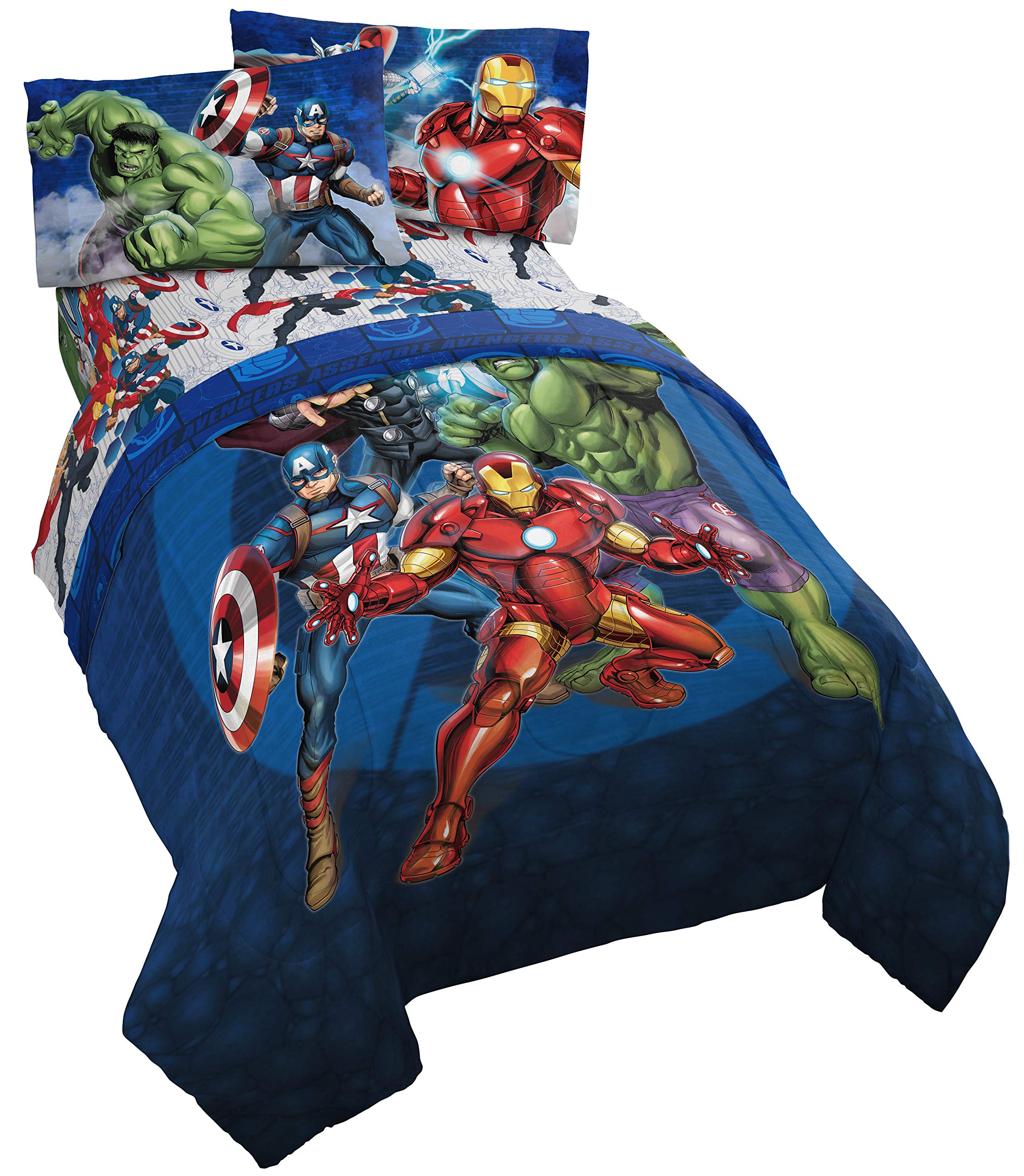 Conjunto De Cama Jay Franco Marvel Avengers Completo Com Edredom E Lençol
