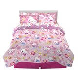 Conjunto De Roupa De Cama Franco Hello Kitty Super Soft Queen Size 7 Peças