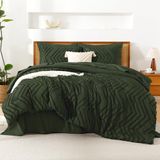 Conjunto De Edredom Litanika King Size Verde Oliva Escuro, 7 Peças