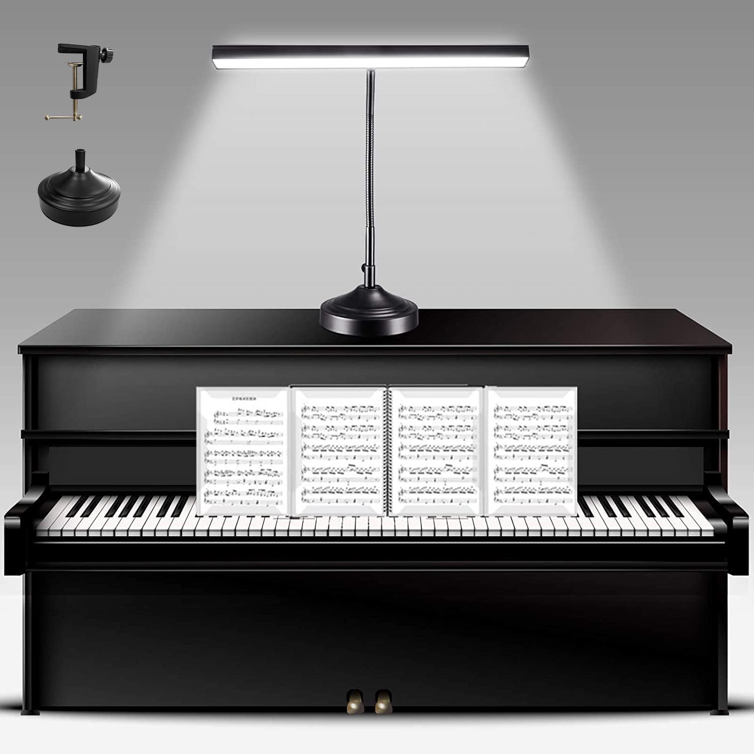 Luz De Piano Novolido 2 Em 1 Led De 10 W Para Piano Grande/vertical