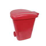 Lixeira Quadrada 14litros Com Pedal Cor Vermelha