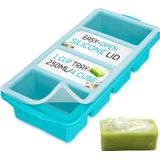 Bandeja Para Freezer Xomoo Silicone Com Tampa, Porções De 1 Xícara, 250 Ml, 1 Pacote