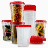 Recipientes Para Freezer Tafura 1l (32 Onças), Pacote Com 10 Tampas Twist Top