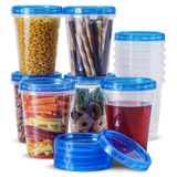 Recipientes De Armazenamento Para Freezer Rfaqk 24 Pcs 950 Ml Com Tampas