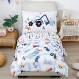Conjunto De Roupa De Cama Para Crianças, Perfemet Cars, Microfibra Impressa, 4 Unidades