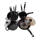 Conjunto De Panelas Tampa De Vidro Teflon Com Frigideira