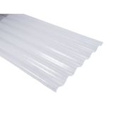 Kit 20 Telhas Translucida Prfv 2,44 X 0,92 Onda Alta Afort Transparente