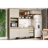 Cozinha Modulada Completa Connect 4 Peças 2 Aéreos + 1 Balcão + 1 Paneleiro Sem Pia C04p01 1