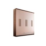 Roupeiro Rufato Espanha 6 Portas e 2 Gavetas White/Imbuia