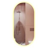 Espelho Corpo Inteiro Oval 76x43cm Iluminação Led Quente