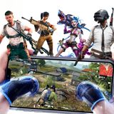 Kit 50 Pares Luva Luvinha Dedo Dedal Gamer Para Celular Anti Suor Sensível Ao Toque Jogos Mobile Pubg Cod