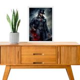 Quadro Decorativo Exu Veludo 45x34cm - Com Vidro