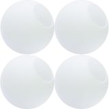 4 Globos Vidro 15cm Esfera Bola Bolinha Jabuticaba Branco