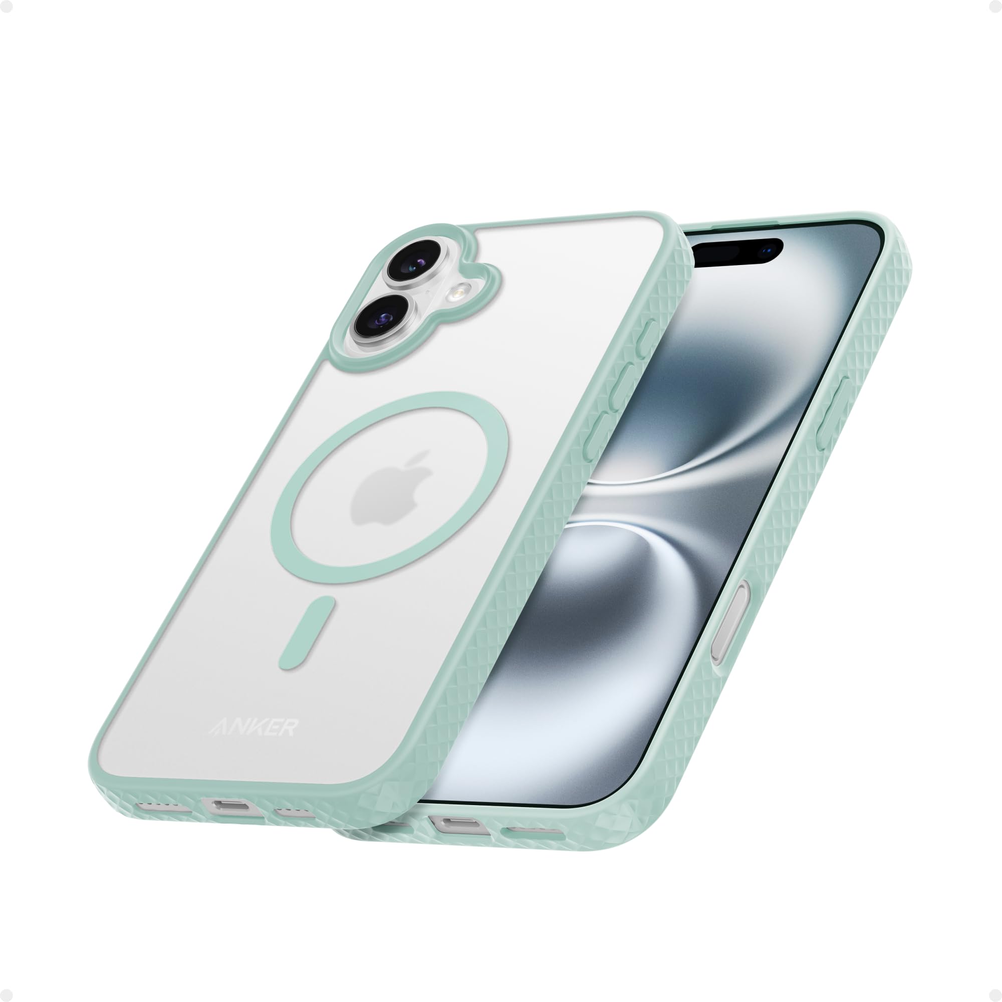 Capa De Telefone Anker Maggo Matte Magnetic Para Iphone 16 Plus Verde