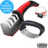 Kit Amassador Compacto + Afiador Portátil Multiuso