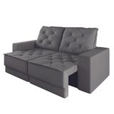 Sofá Retrátil E Reclinável 3 Lugares 1,80m Verona Suede Cinza Mamflex