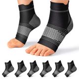 Meias De Compressão Para Pés Paplus Para Fascite Plantar, 6 Pares
