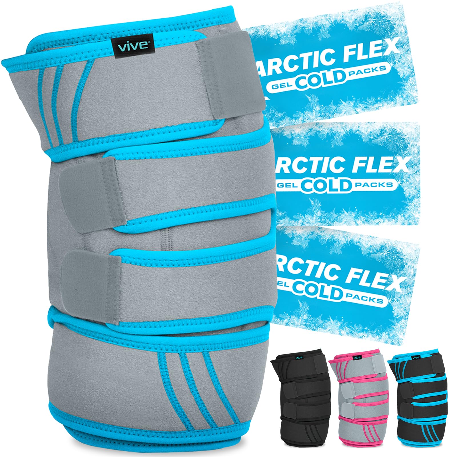 Cinta De Compressão Knee Ice Pack Wrap Vive Cold/hot Gel