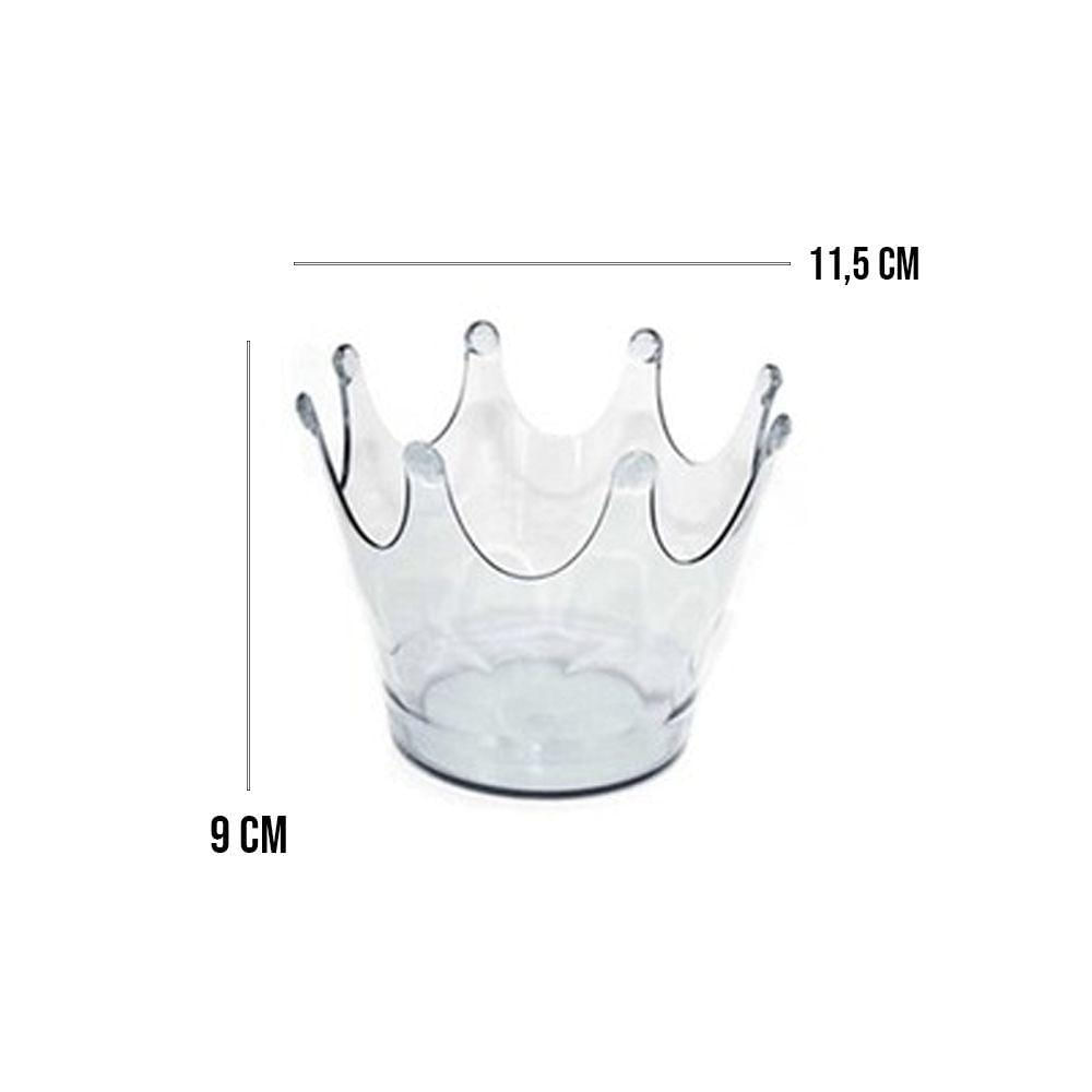 Encontraproduto.com.br - Cachepot Acrílico Coroa Transparente