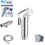 Ducha Higienica Torneira Esguicho Aluminio Duchinha Com Registro Banheiro Chuveirinho Privada Luxo Metal Completa