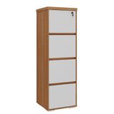 Armário Para Escritório Com 4 Gavetas E Chave Arquivo Freijó/branco