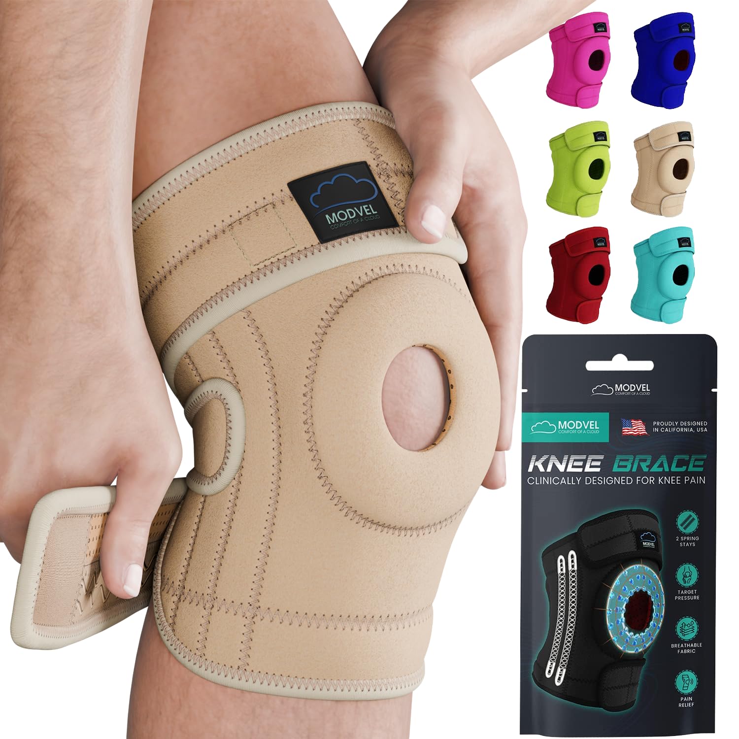Joelheira Modvel Elite Para Homens E Mulheres Support Running